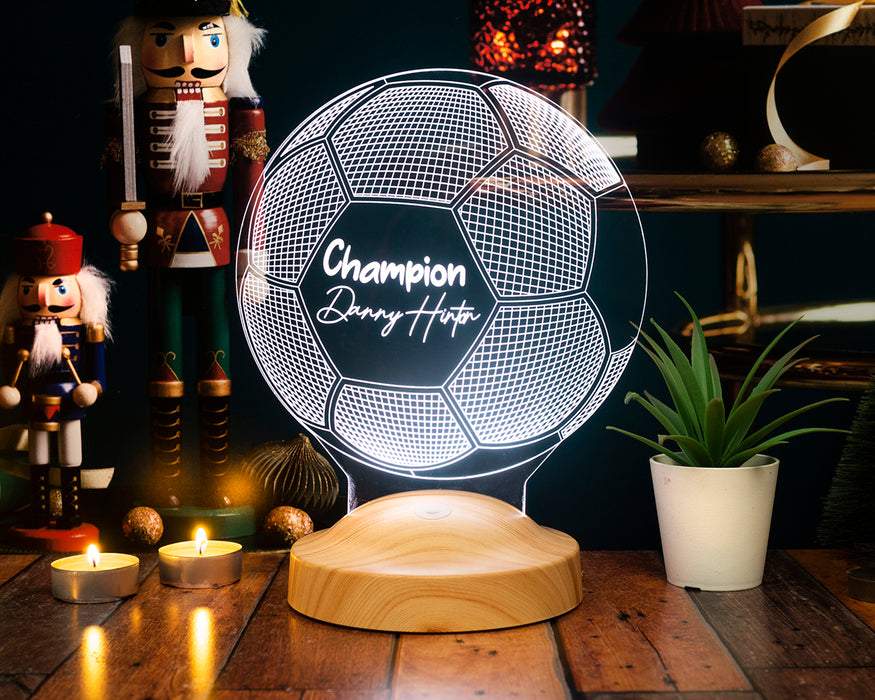 Taraftara Özel Futbol Topu LED Lamba – Takım Logolu Kişiye Özel Hediye