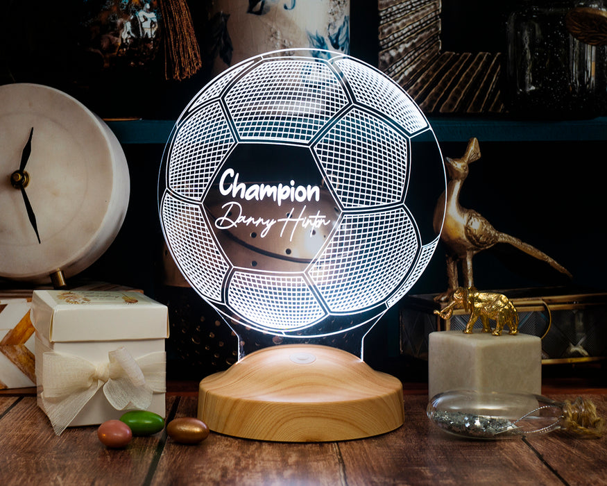 Taraftara Özel Futbol Topu LED Lamba – Takım Logolu Kişiye Özel Hediye