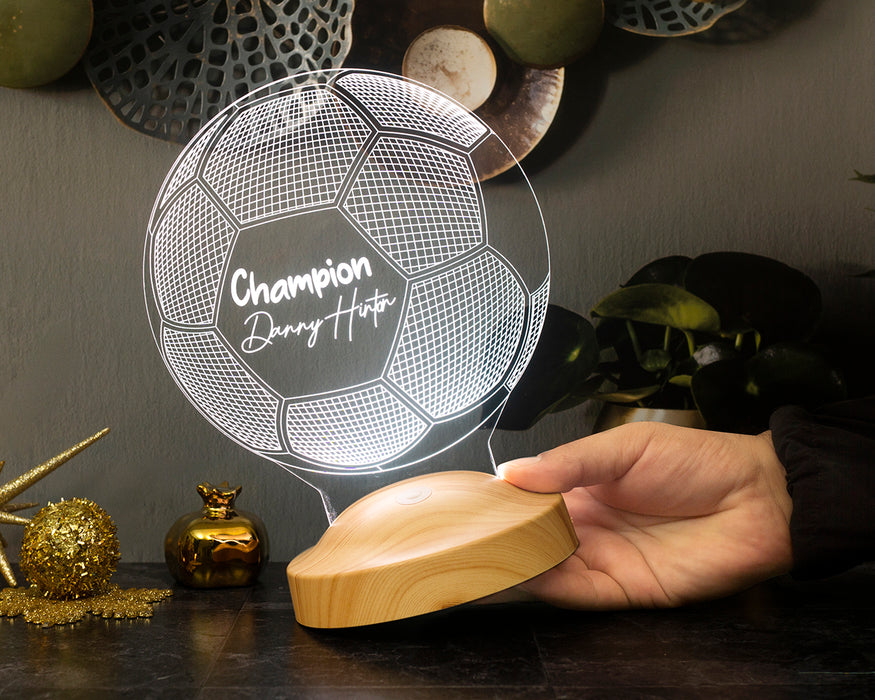 Taraftara Özel Futbol Topu LED Lamba – Takım Logolu Kişiye Özel Hediye