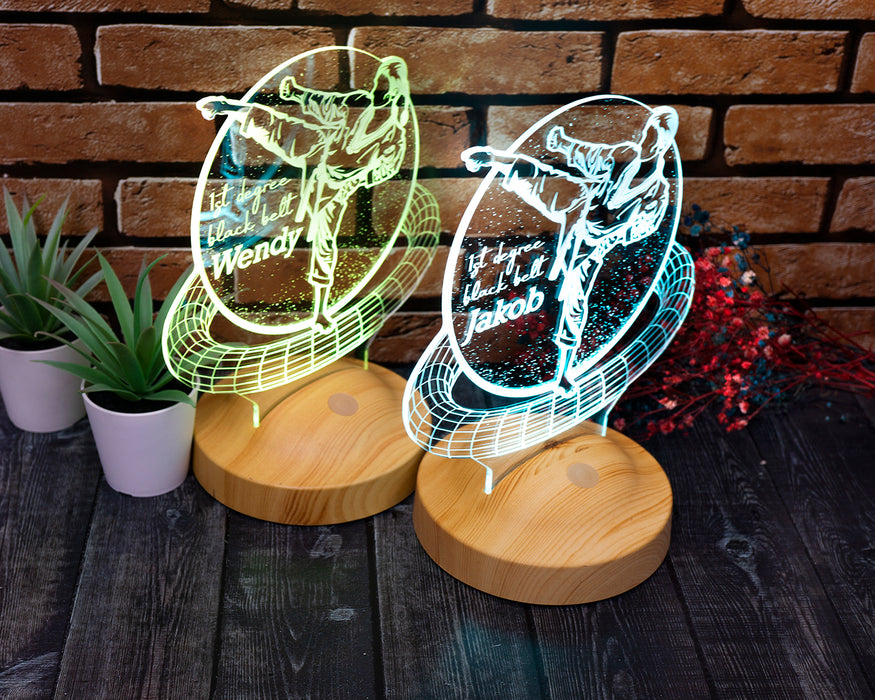 Karate Tekvando Judo Sporcularına Özel Hediye LED Lamba – Karateci ve Judocular İçin Hediye