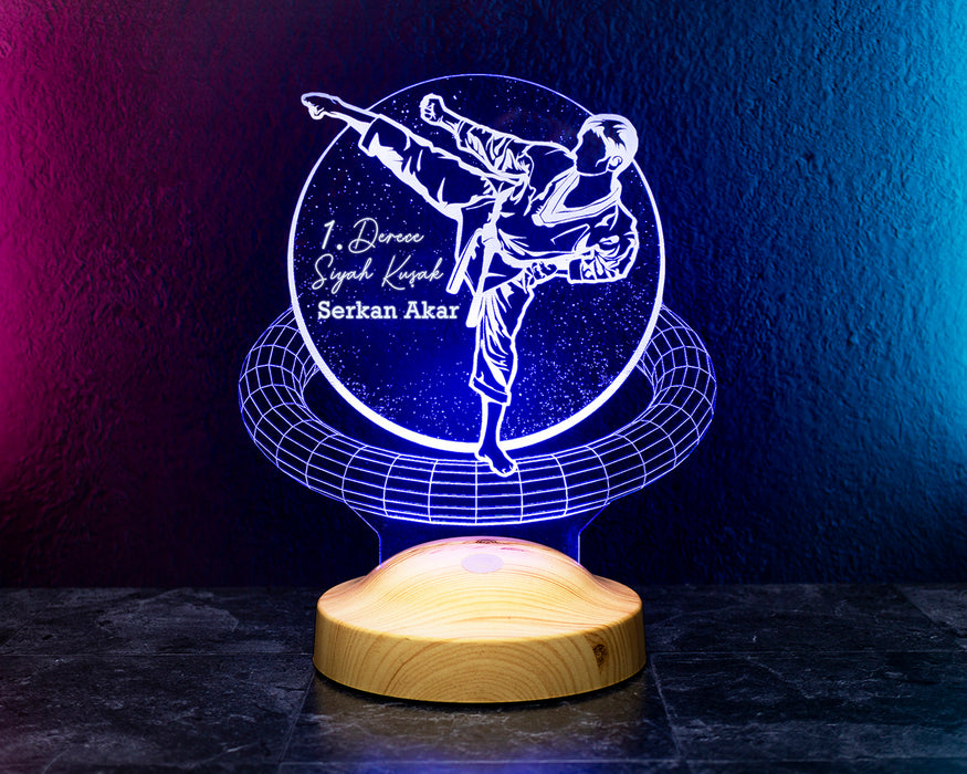Karate Tekvando Judo Sporcularına Özel Hediye LED Lamba – Karateci ve Judocular İçin Hediye