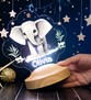 Kişiye Özel Fil Tasarımlı Çocuk Odası Gece Lambası, Bebek Gece Lambası Tavsiyesi, Sevimli Fil Çocuk Doğum Günü Hediyesi Led Lamba