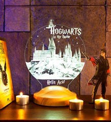 Kişiye Özel Harry Potter Hogwarts Hediyesi,  Hogwarts, 3D Led Lamba