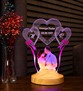 Sevgililere Özel Renkli Baskı Resimli Yıl dönümü hediyesi Gece Lambası, 3D Led Lamba, Eşe Hediye, Sevgiliye Hediye