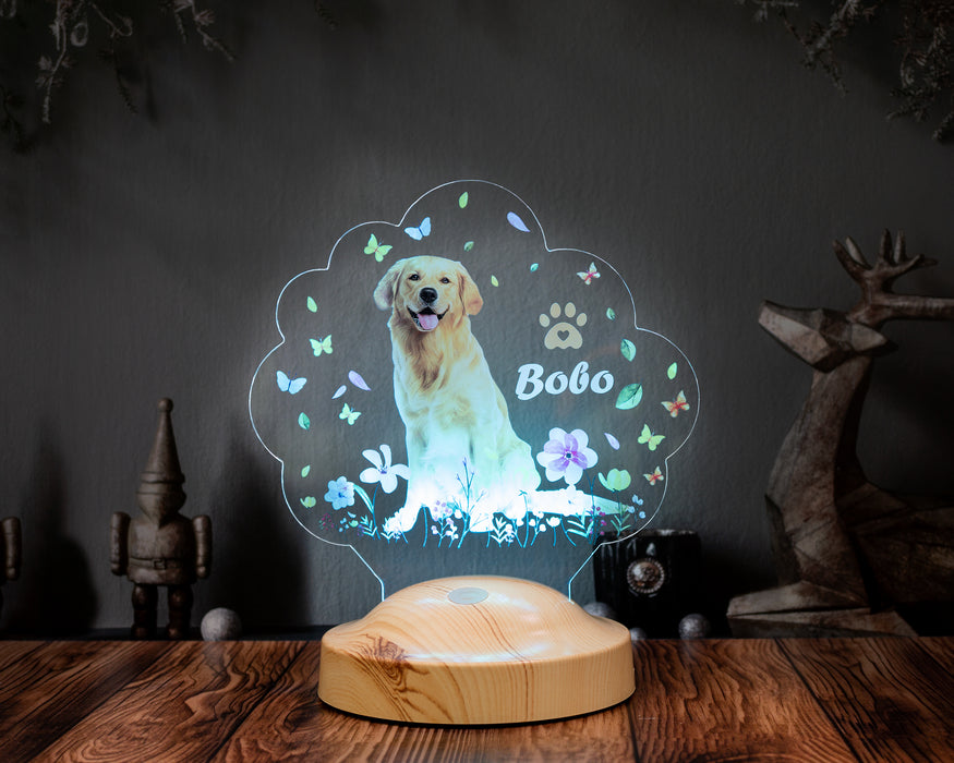 Köpek Fotoğraflı LED Lamba, Kişiye Özel Fotoğraf ve İsimli Evcil Hayvan Temalı Lamba Hediye