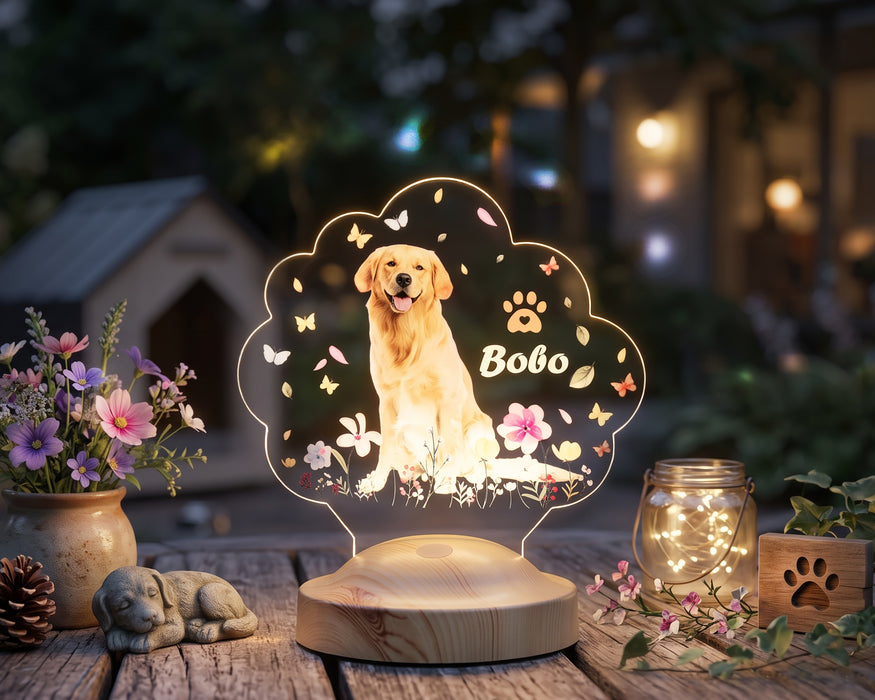 Köpek Fotoğraflı LED Lamba, Kişiye Özel Fotoğraf ve İsimli Evcil Hayvan Temalı Lamba Hediye