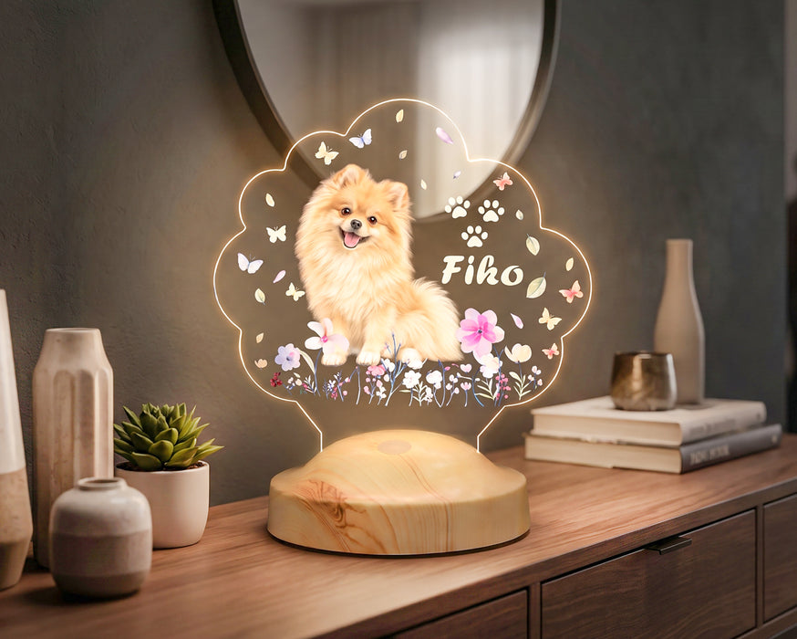 Köpek Fotoğraflı LED Lamba, Kişiye Özel Fotoğraf ve İsimli Evcil Hayvan Temalı Lamba Hediye