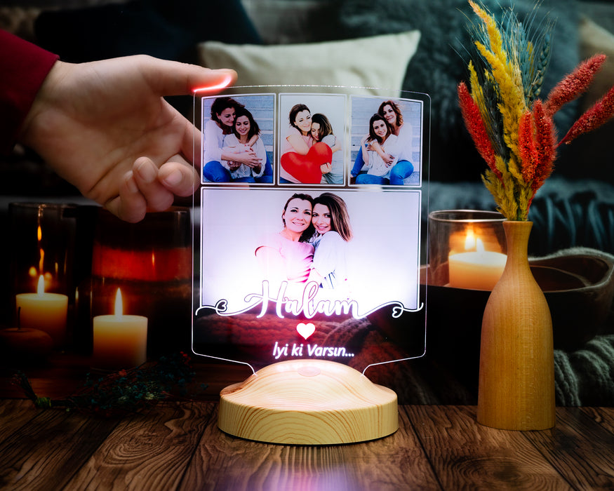 Halam İçin Anlamlı ve Özel Hediye LED Lamba | Halaya Hediye | Hala Yeğen Hediyeleri