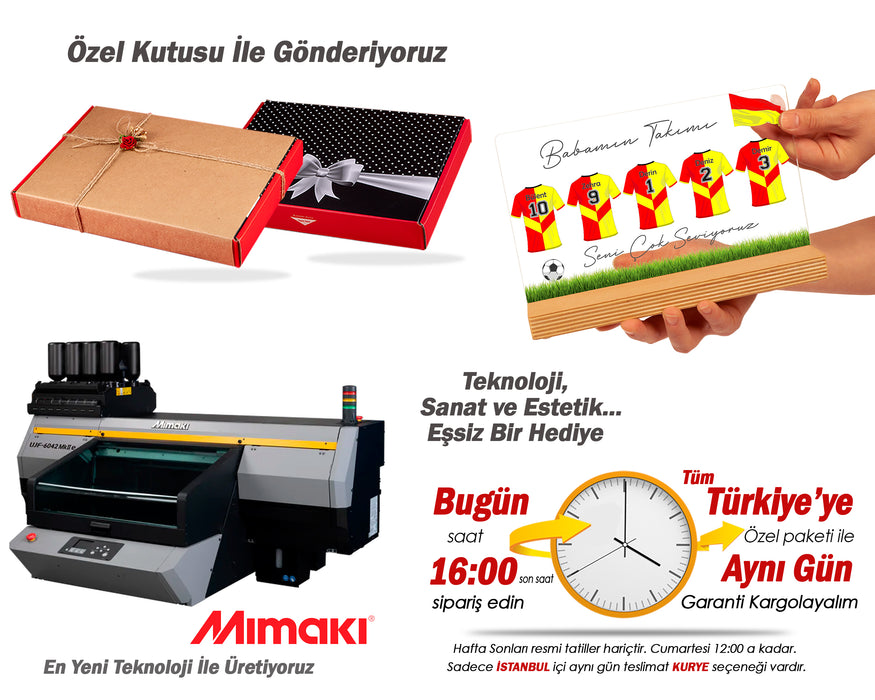 Babalar Günü Hediyesi, Babaya Hediye, Futbol Takımı hediyesi, Futbol Sever Babaya Hediye Kişiye Özel Çerçeve