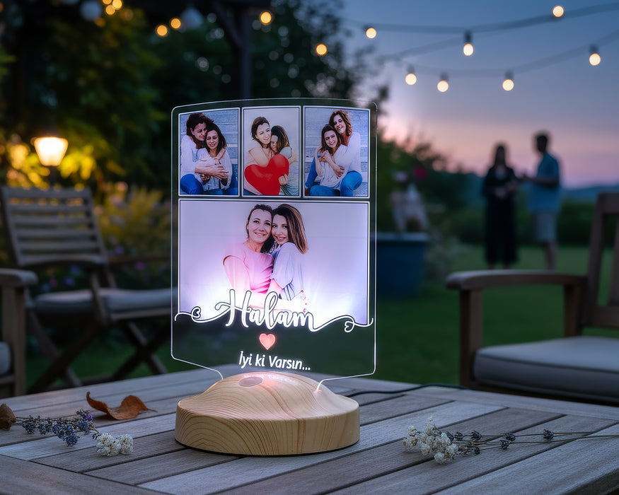 Halam İçin Anlamlı ve Özel Hediye LED Lamba | Halaya Hediye | Hala Yeğen Hediyeleri