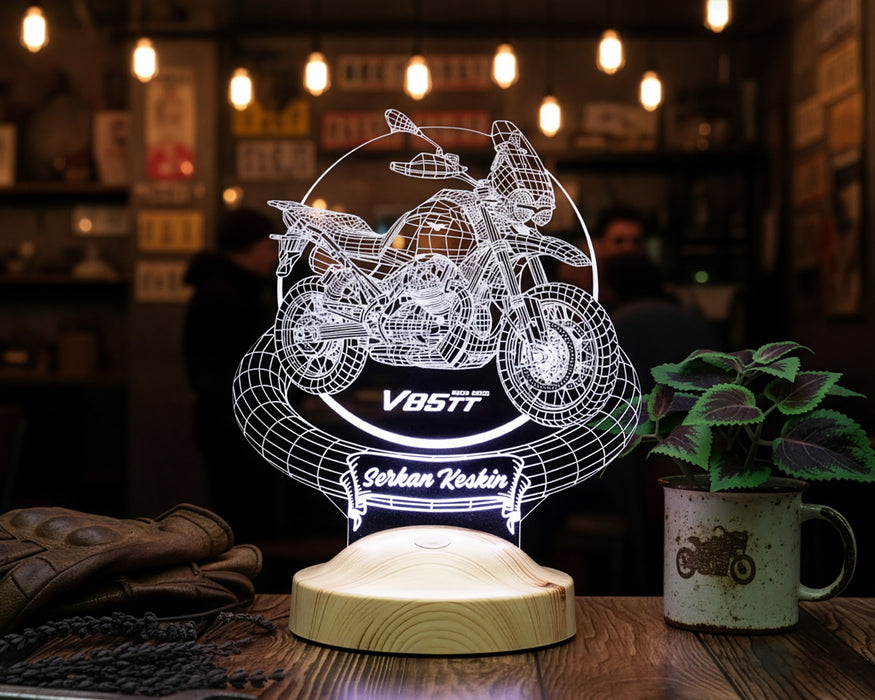 Moto Guzzi V85 TT 3D LED Lamba – Moto Guzzi Tutkunlarına Özel Motosiklet Hediyesi