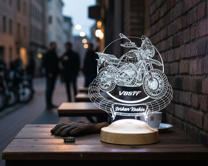 Moto Guzzi V85 TT 3D LED Lamba – Moto Guzzi Tutkunlarına Özel Motosiklet Hediyesi