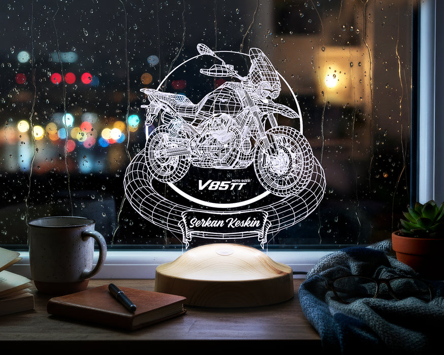 Moto Guzzi V85 TT 3D LED Lamba – Moto Guzzi Tutkunlarına Özel Motosiklet Hediyesi