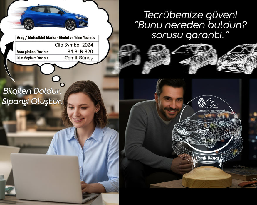 Araba Severlere Unutulmaz Hediye – Markaya Özel, Özel Üretim LED Lamba